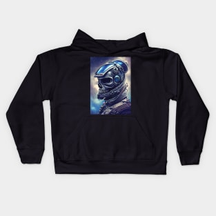 Skeleton Astronaut | Space Skull | Dystopian Art | Skull Astronaut Artwork | Fantasy Astronaut Skull Kids Hoodie